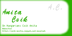 anita csik business card